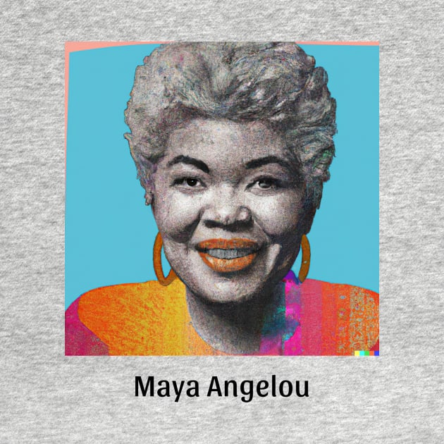 Maya Angelou Portrait Design by WrittersQuotes